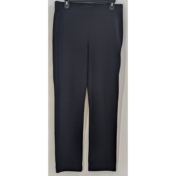 Exclusively Misook Black Pull-On Pants Size‎ M Women's Wide Leg Dressy Long - Picture 3 of 9